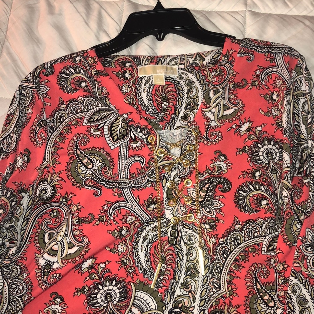 Coral printed MICHAEL Michael Kors dress. Size L.